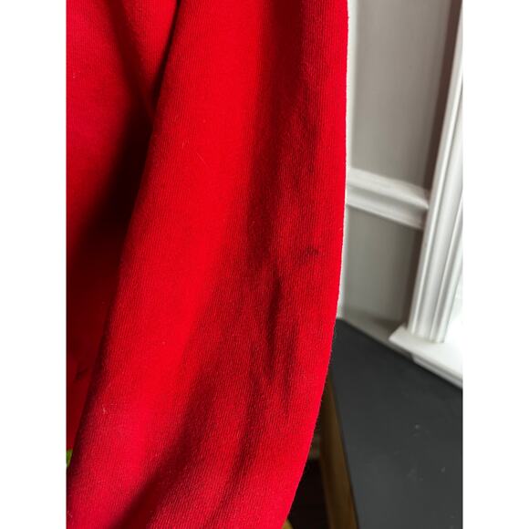 Vintage 90s Red and Green Christmas Dear Santa Collared Sweatshirt Size XL - Picture 5 of 5